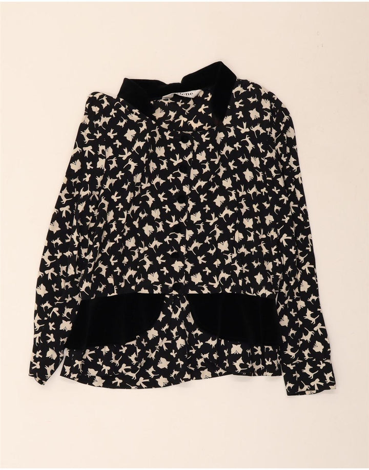 SELENE Женская рубашка-блузка с абстрактным узором, Великобритания, 18 XL, черная бабочка