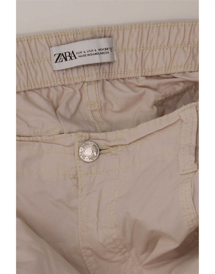 Женские широкие брюки карго Zara, большие W30 L30, серые