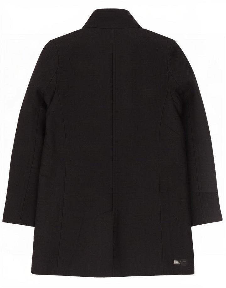 Женское двубортное пальто Zara UK 14, средний черный, шерсть