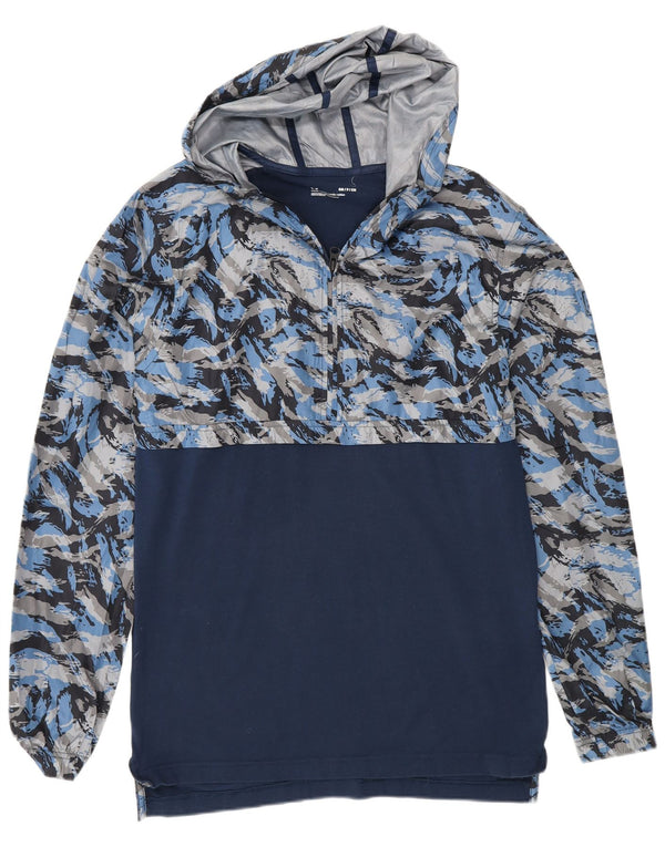 Мужской джемпер с капюшоном на молнии Under Armour, маленький темно-синий камуфляжный хлопок