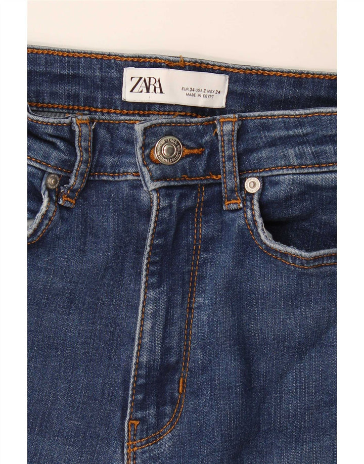 Женские расклешенные джинсы Zara EU 34 2XS W24 L32 синие