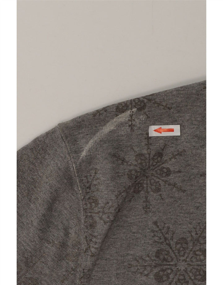 Мужской свитшот Vans, хлопковый джемпер среднего серого цвета с цветочным принтом