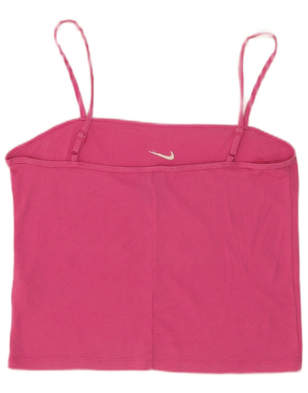 Nike Womens Cami Top UK 14 Large Pink Cotton