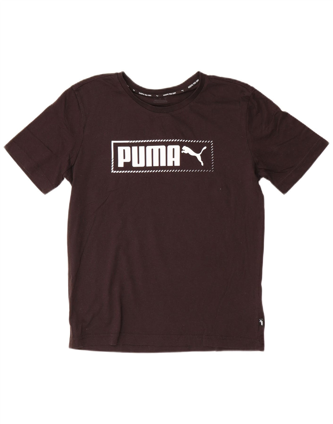 Мужская футболка с рисунком Puma, маленькая, черная, хлопковая