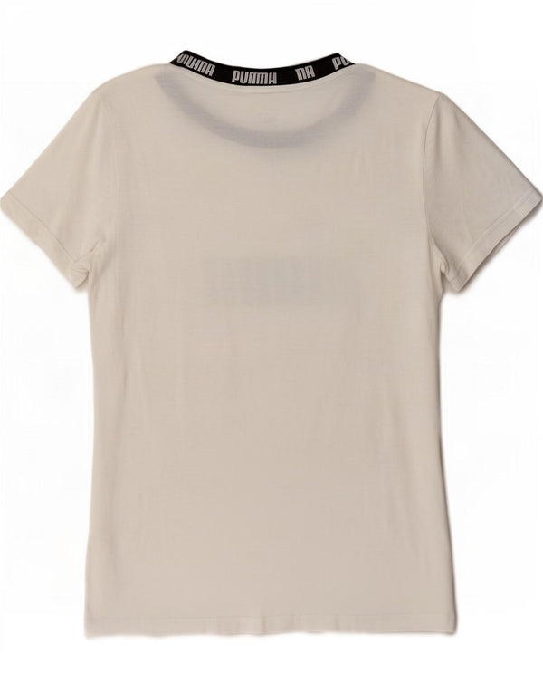 Женская футболка с рисунком Puma Regular Top UK 14, средний белый