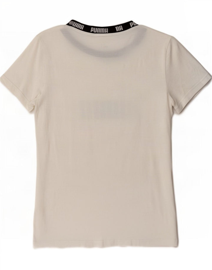 Женская футболка с рисунком Puma Regular Top UK 14, средний белый
