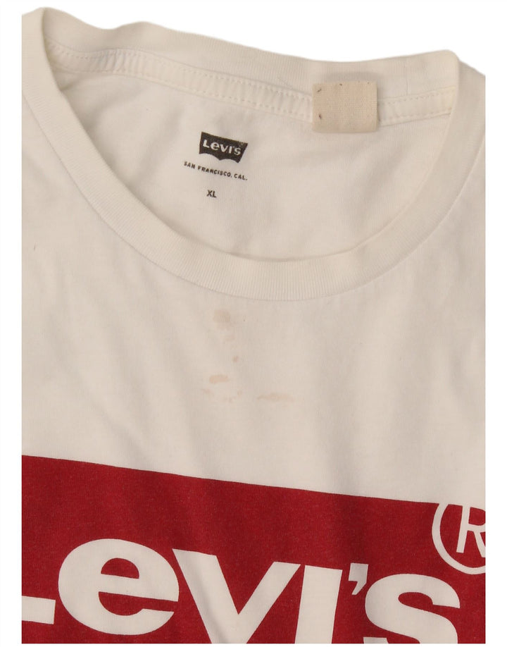 Мужская футболка с рисунком Levi's Top XL, белая