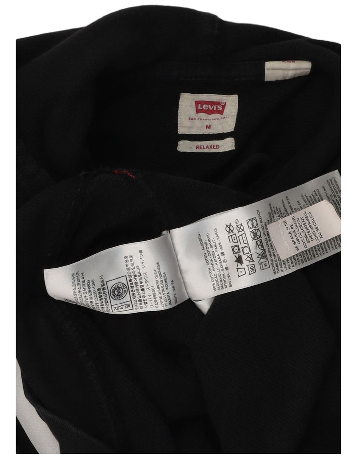 Мужской джемпер с капюшоном Levi's, черный, хлопковый, среднего размера