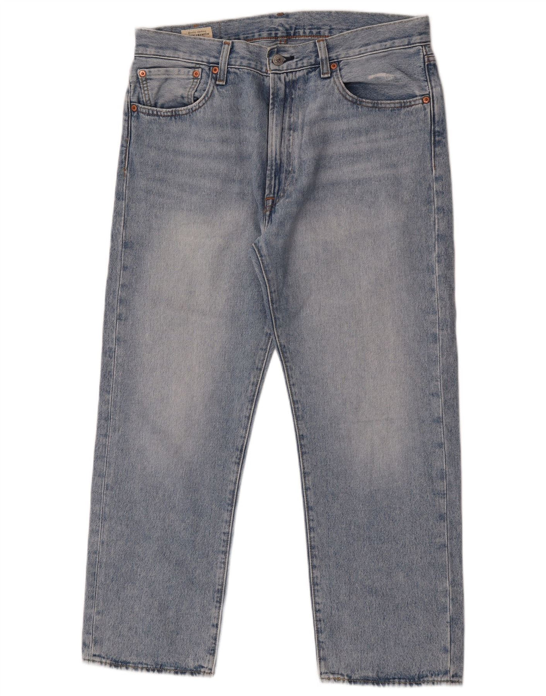 Мужские прямые джинсы LEVI'S 551 W33 L27 синие, хлопок