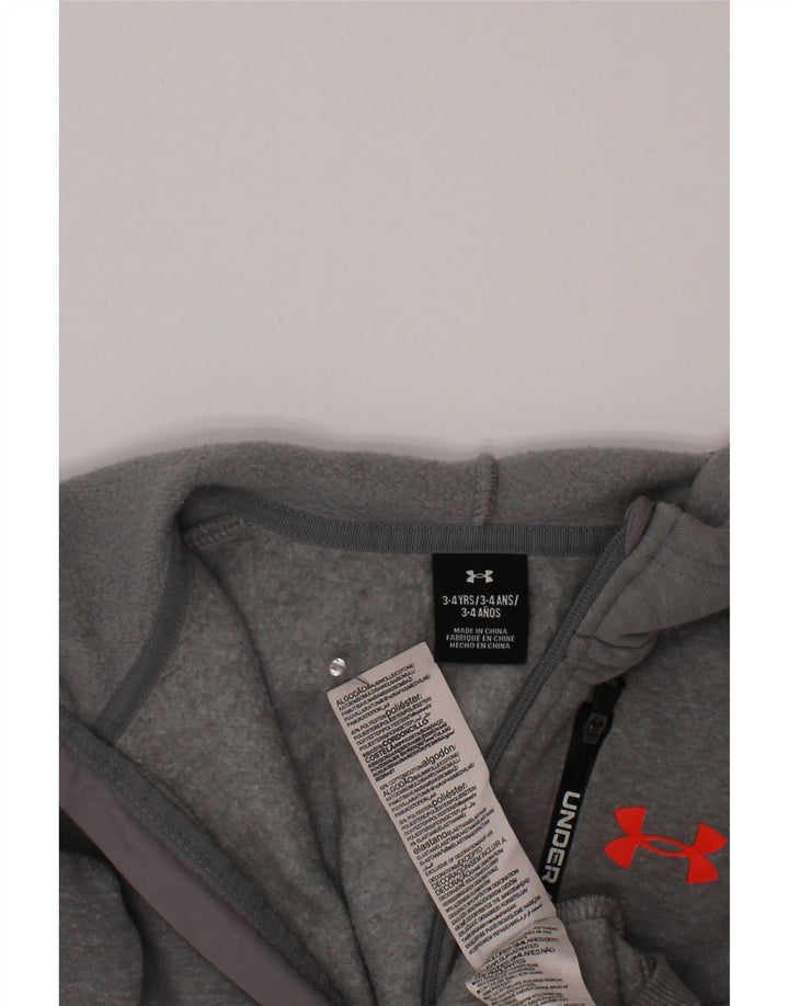 Свитер с капюшоном на молнии для мальчиков UNDER ARMOR, 3-4 года, серый