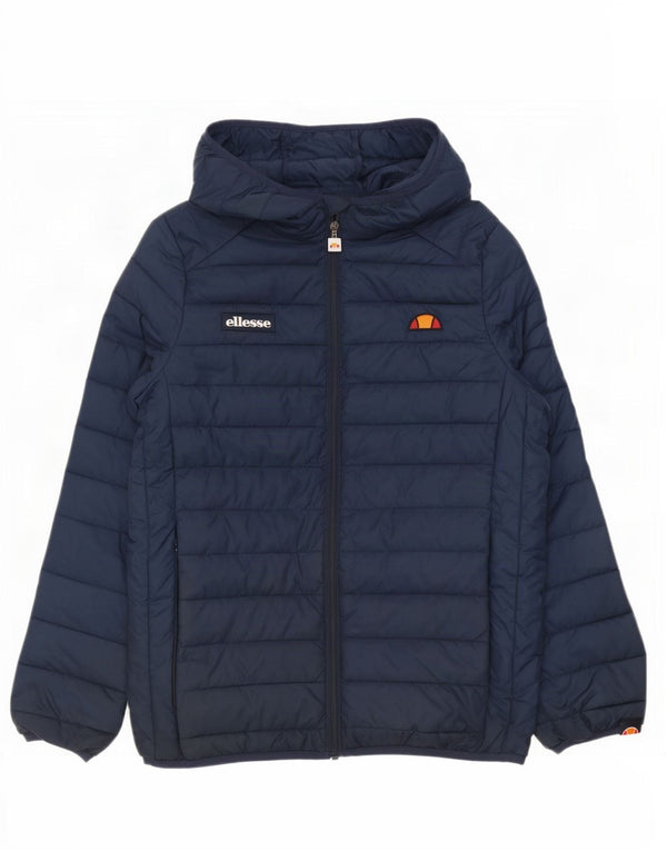 Мужская стеганая куртка Ellesse с капюшоном UK 36, маленькая, темно-синяя, полиэстер