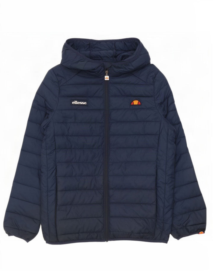 Мужская стеганая куртка Ellesse с капюшоном UK 36, маленькая, темно-синяя, полиэстер