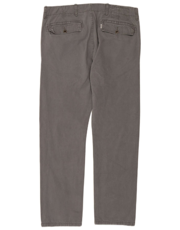 Мужские прямые брюки-чиносы LEVI'S W33 L30 серые, хлопок