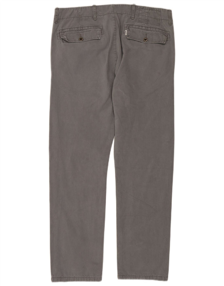 Мужские прямые брюки-чиносы LEVI'S W33 L30 серые, хлопок