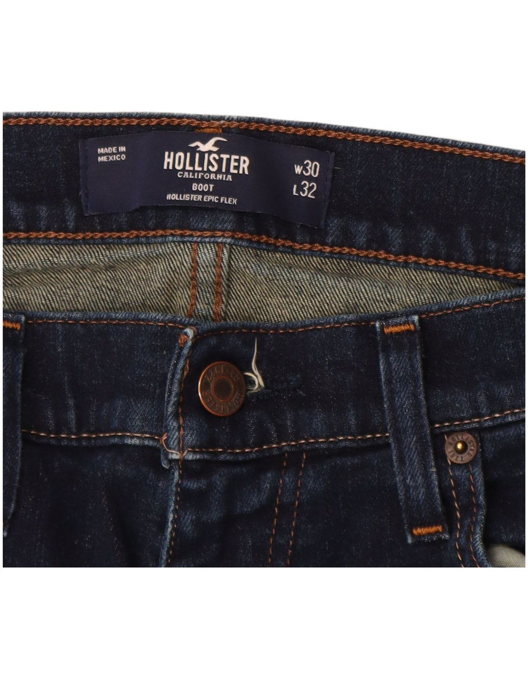 Женские джинсы HOLLISTER Bootcut W30 L32 Темно-синие, хлопок