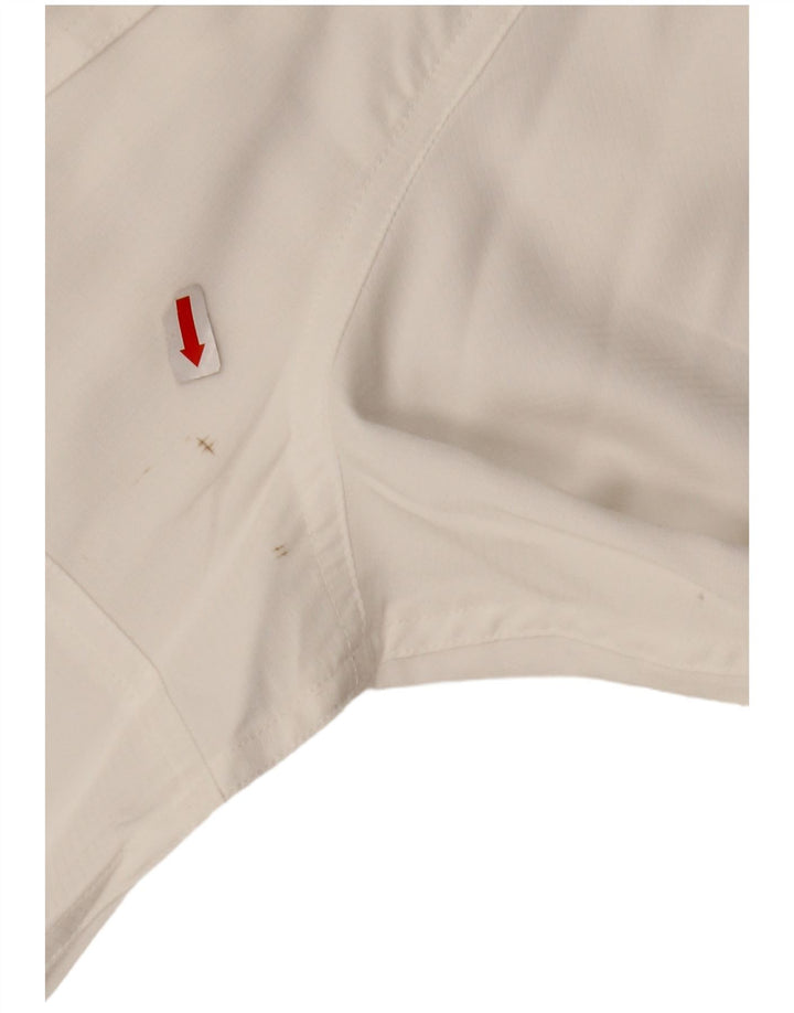 EDDIE BAUER Мужская рубашка с коротким рукавом XL, белый полиэстер