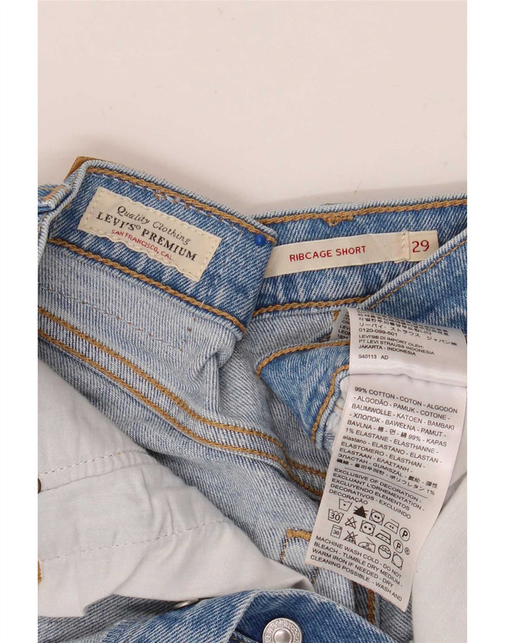 Женские джинсовые шорты Levi's Ribcage W29, средний синий, хлопок