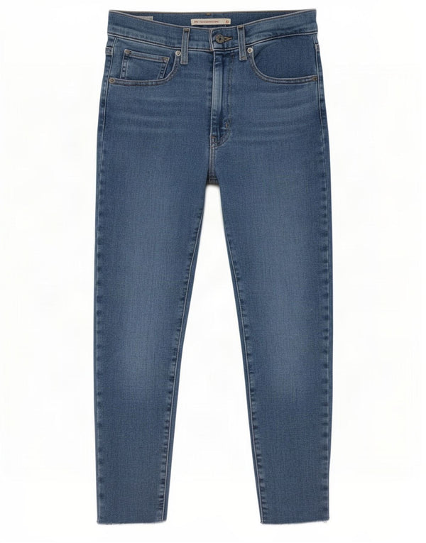 Женские укороченные джинсы Levi's Super Skinny W27 L23, синий хлопок