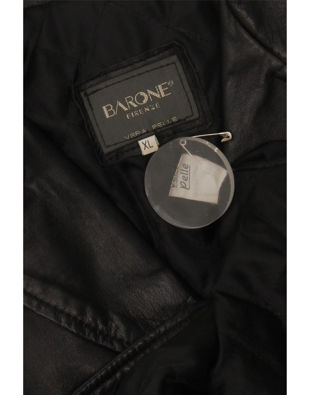 Женское кожаное пальто Barone UK 18 XL, черное кожаное