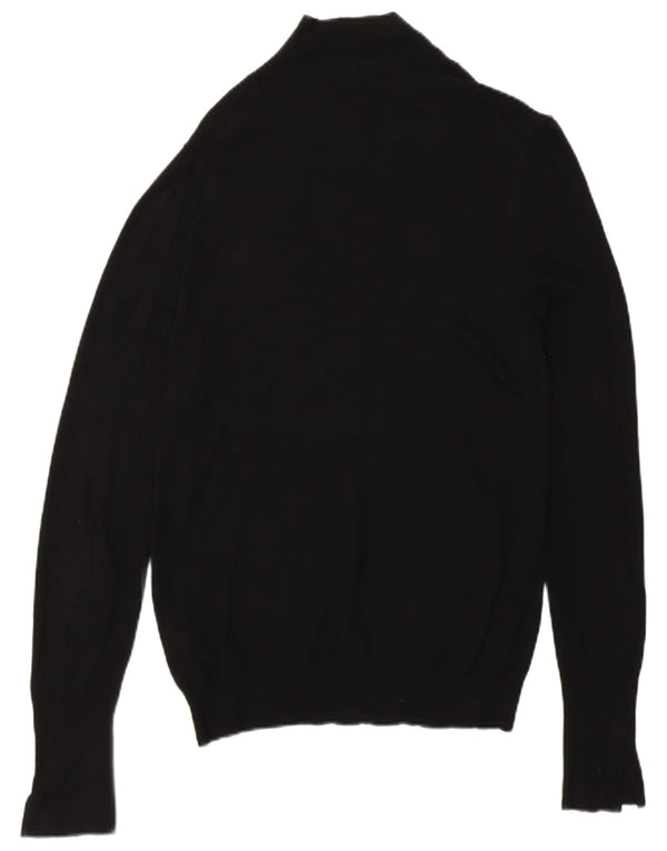 Женский джемпер с высоким воротником Zara UK 14, средний черный из вискозы