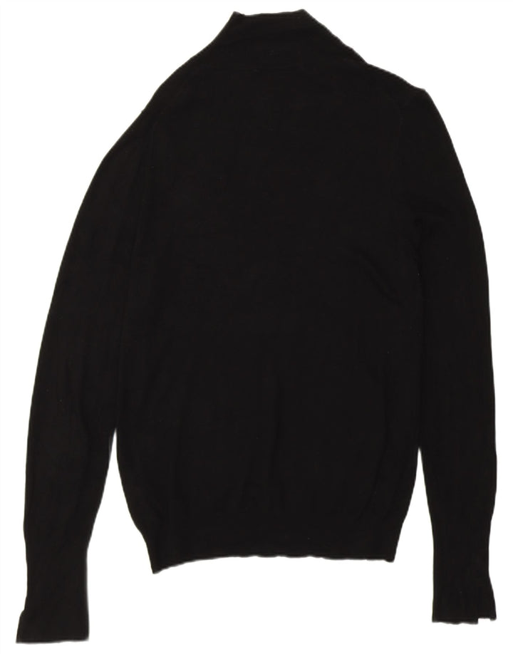 Женский джемпер с высоким воротником Zara UK 14, средний черный из вискозы