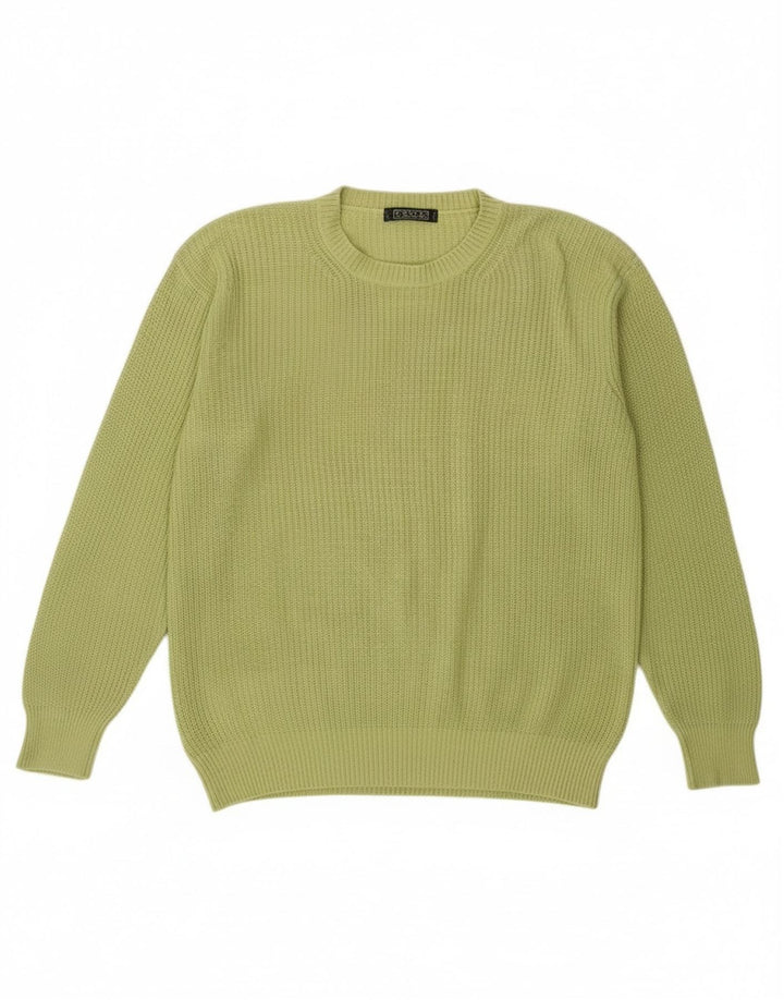 Мужской джемпер с круглым вырезом Andrea Fenzi, средний зеленый цвет