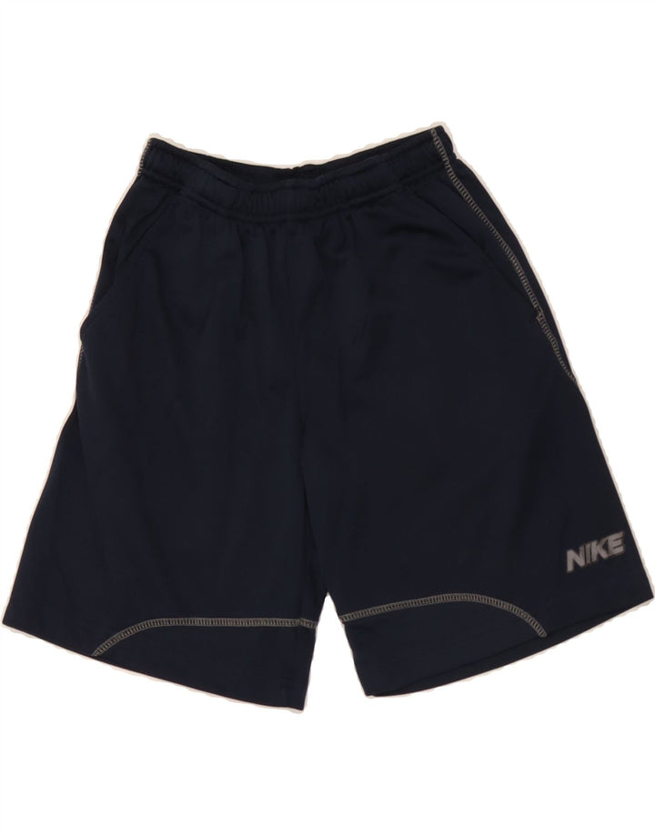 NIKE Boys Sport Shorts 7-8 Years  Navy Blue Polyester Vintage Nike and Second-Hand Nike from Messina Hembry 