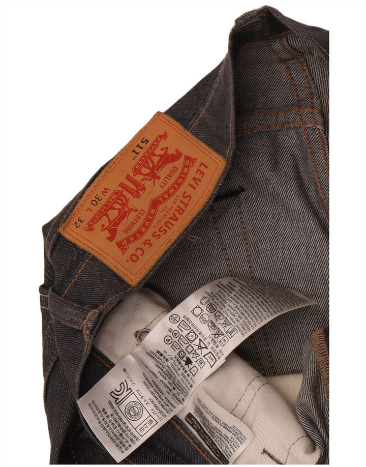 Мужские джинсы Levi's 511 Slim W30 L32 Серые хлопковые