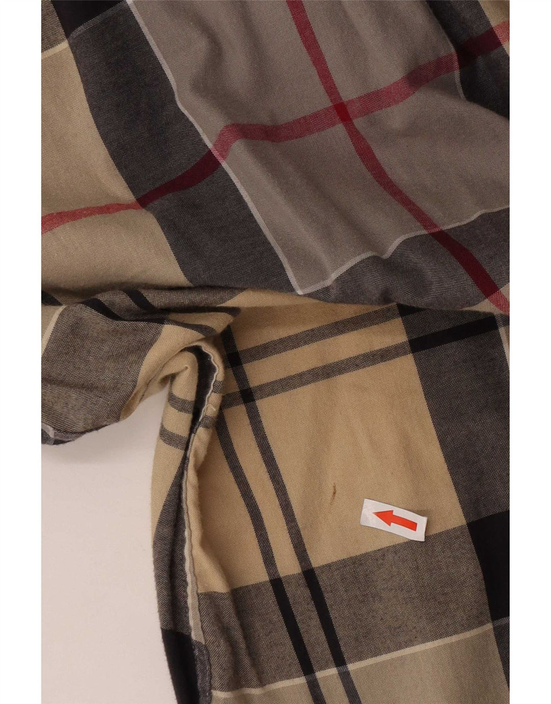 Мужская рубашка в клетку Barbour в крупную бежевую клетку из хлопка