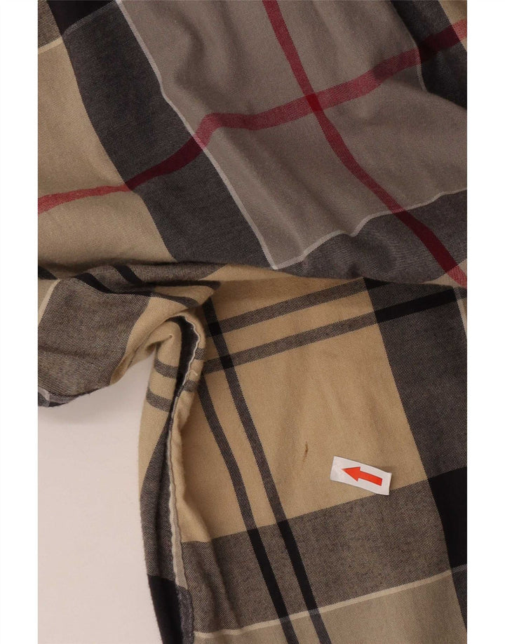 Мужская рубашка в клетку Barbour в крупную бежевую клетку из хлопка