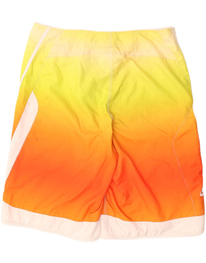 NIKE Mens Swimming Shorts Medium  Orange Colourblock