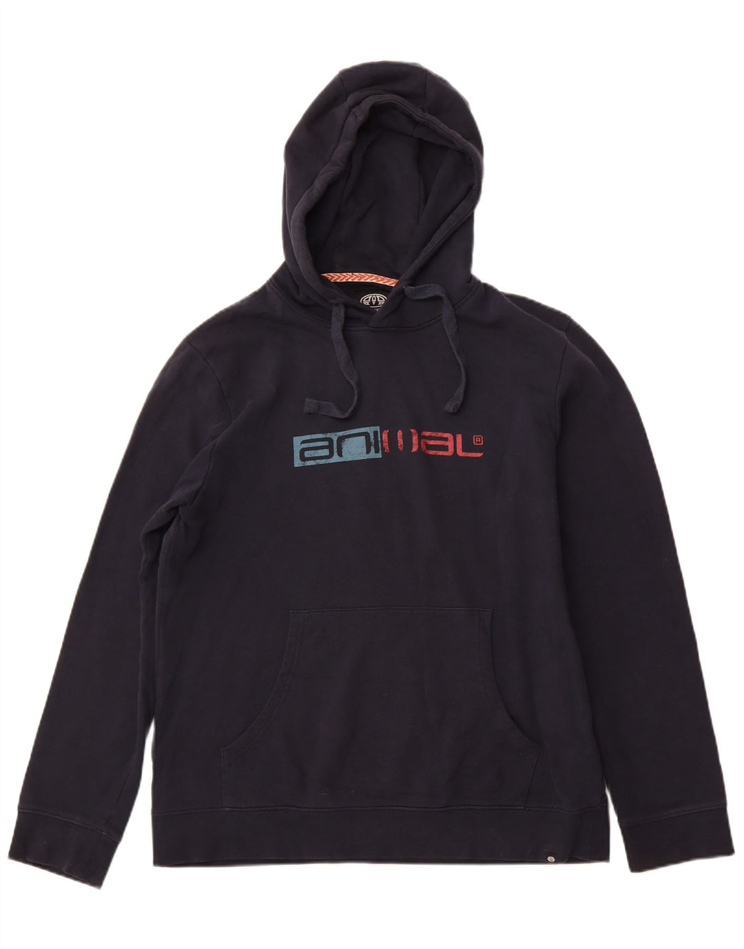 Мужской джемпер с капюшоном ANIMAL, большой размер, темно-синий, хлопок