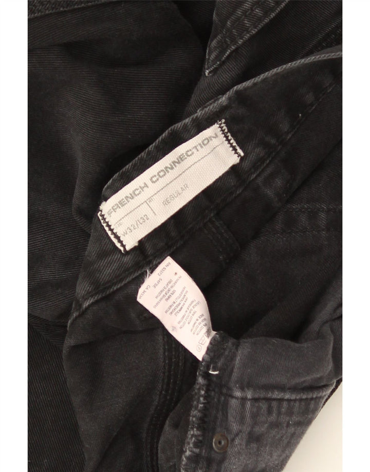 Мужские прямые джинсы Regular Fit French Connection W32 L32, черный хлопок