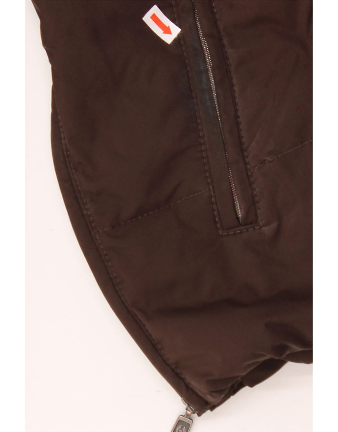 BELSTAFF Womens Hooded Padded Jacket IT 46 Large Brown Nylon