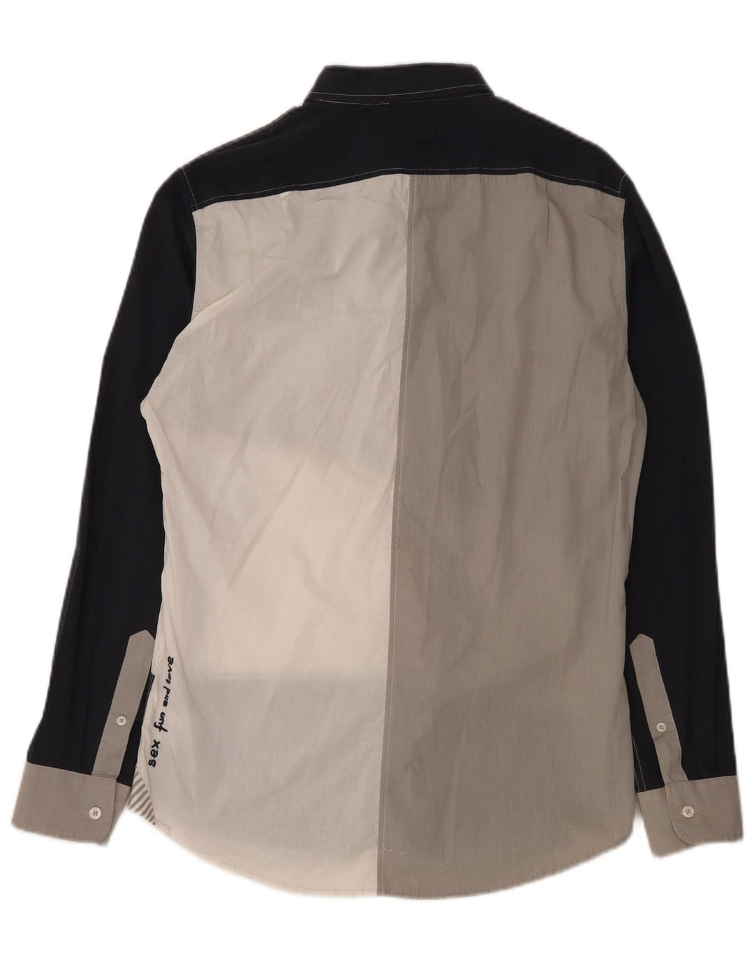 Мужская рубашка с рисунком Desigual, большая разноцветная хлопковая рубашка с цветными блоками