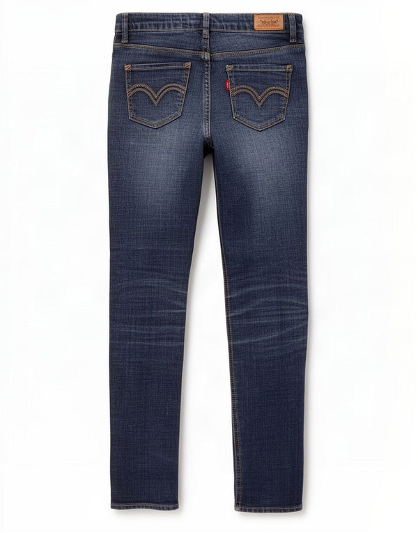 Джинсы скинни Levi's для девочек 9-10 лет W26 L26 Синий Рами