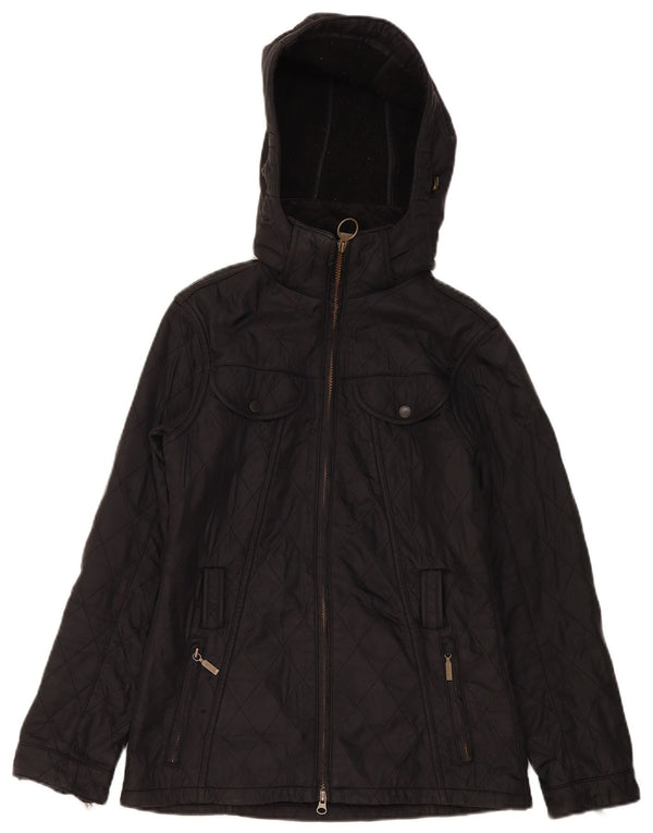 Женская стеганая куртка с капюшоном Barbour UK 8, маленькая, черная
