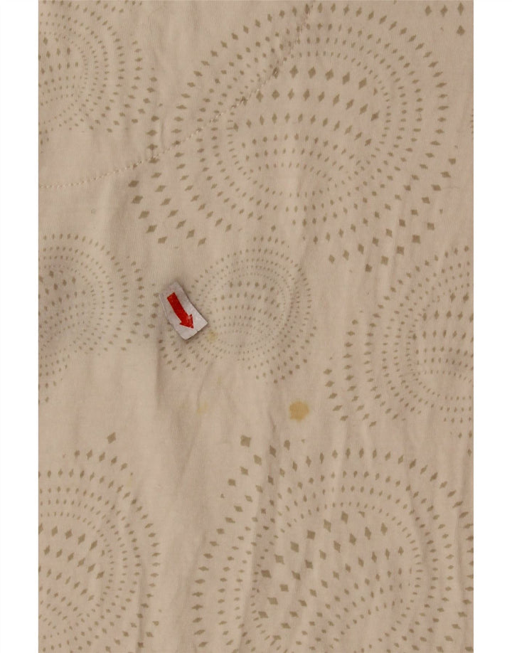 Женская футболка с рисунком DESIGUAL Top UK 14, большой бежевый пятнистый хлопок