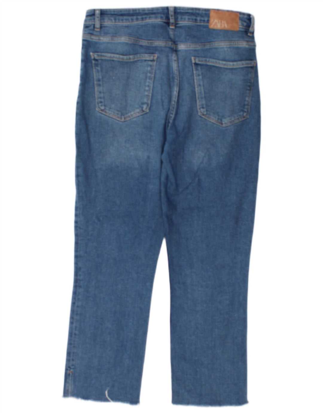 Женские укороченные джинсы Zara EU 42, большие W32 L25, синие