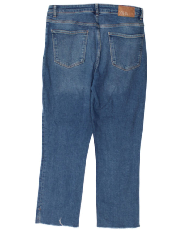 Женские укороченные джинсы Zara EU 42, большие W32 L25, синие