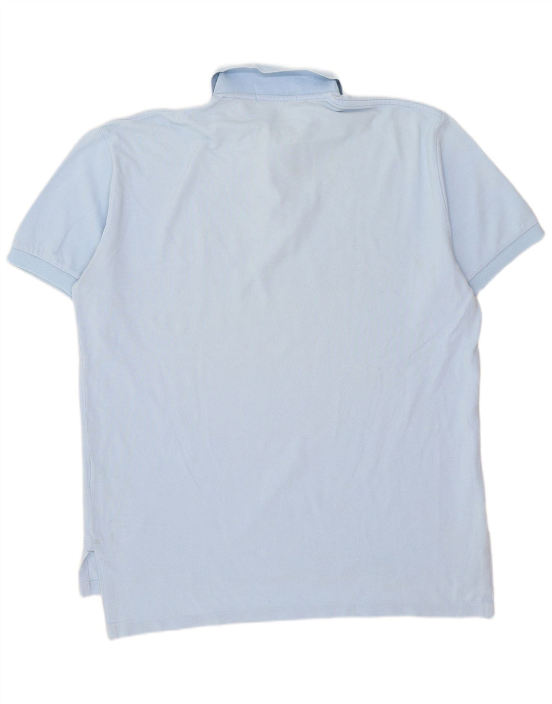 Мужская рубашка поло Polo Ralph Lauren, хлопок среднего синего цвета