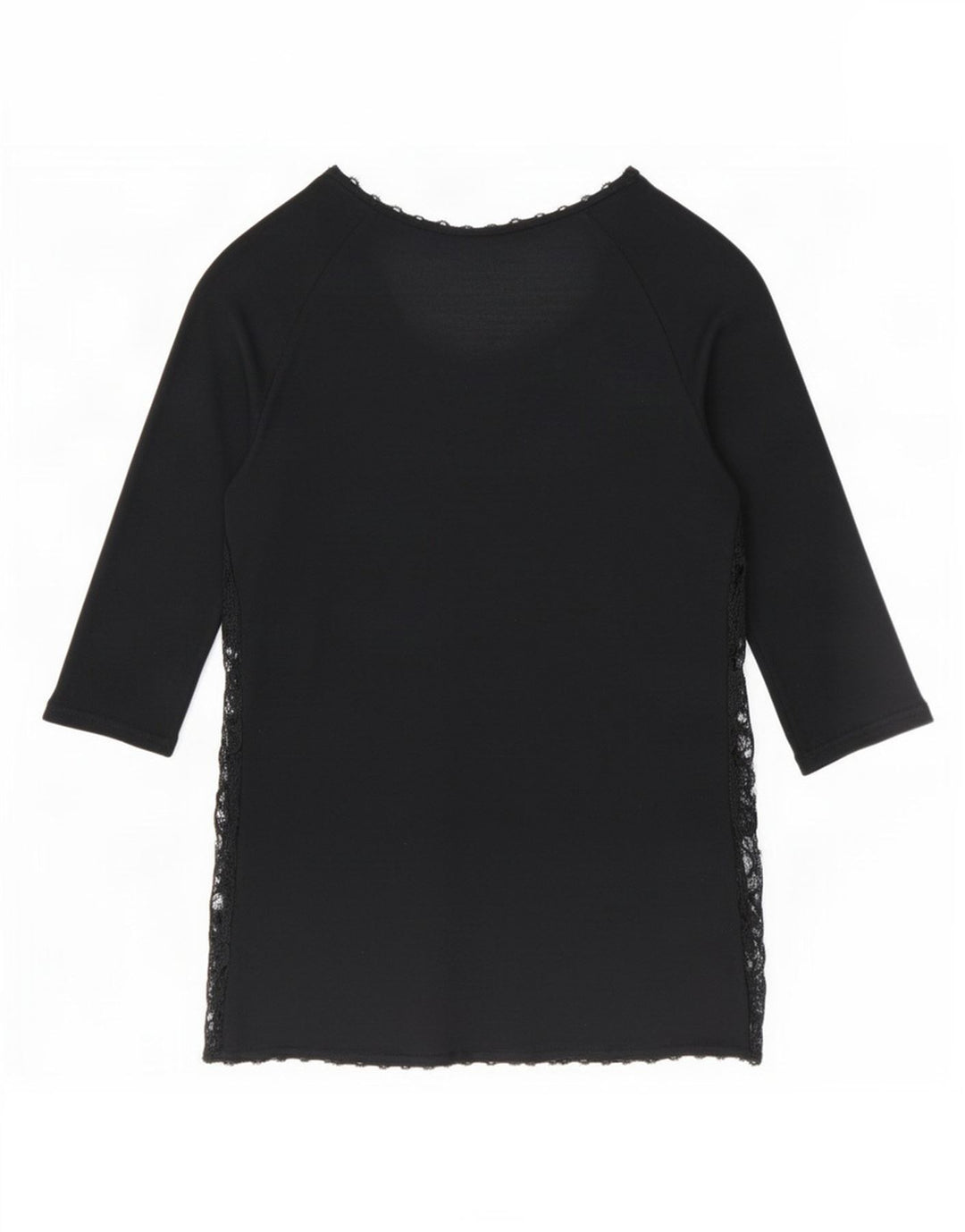 Женский прозрачный топ с рукавами 3/4 Zara UK 12, средний черный