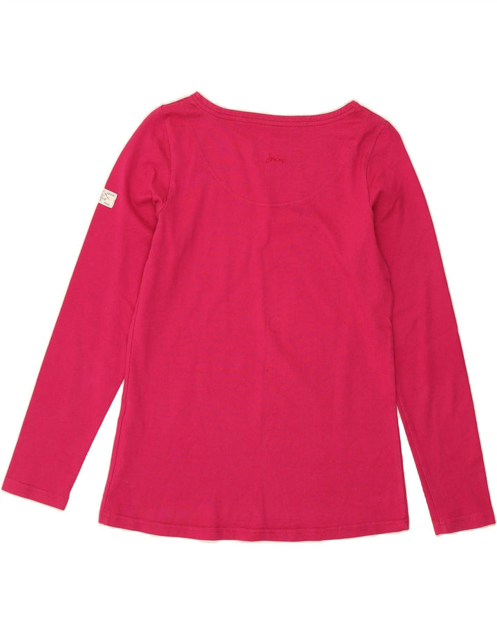 JOULES Womens Top Long Sleeve UK 10 Small  Pink Cotton Vintage Joules and Second-Hand Joules from Messina Hembry 