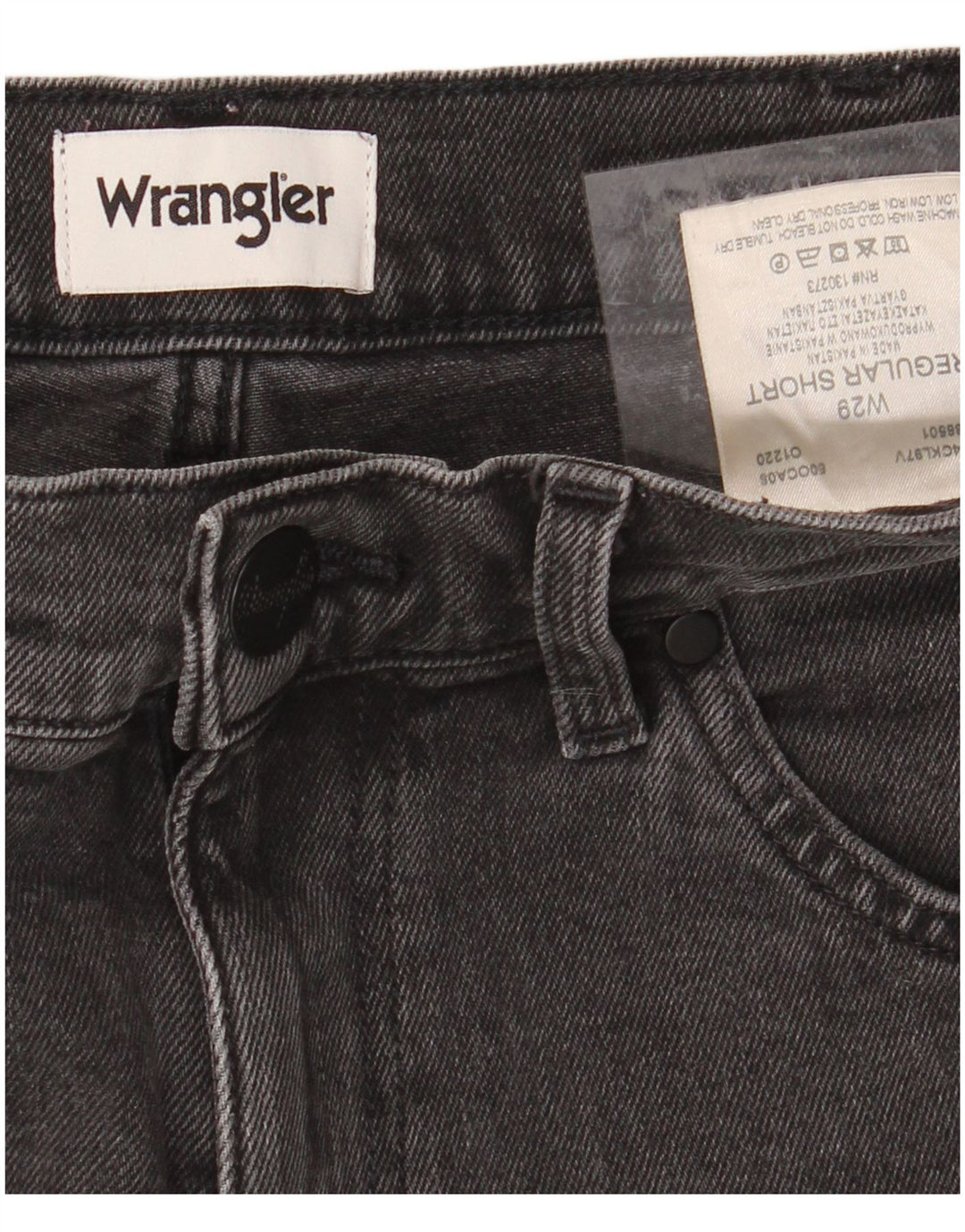 WRANGLER Mens Regular Fit Denim Shorts W29 Medium Grey Cotton