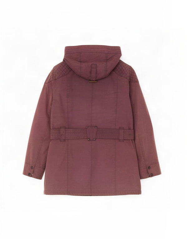 Женская куртка Barbour из вощеного хлопка с капюшоном UK 8, маленькая фиолетовая