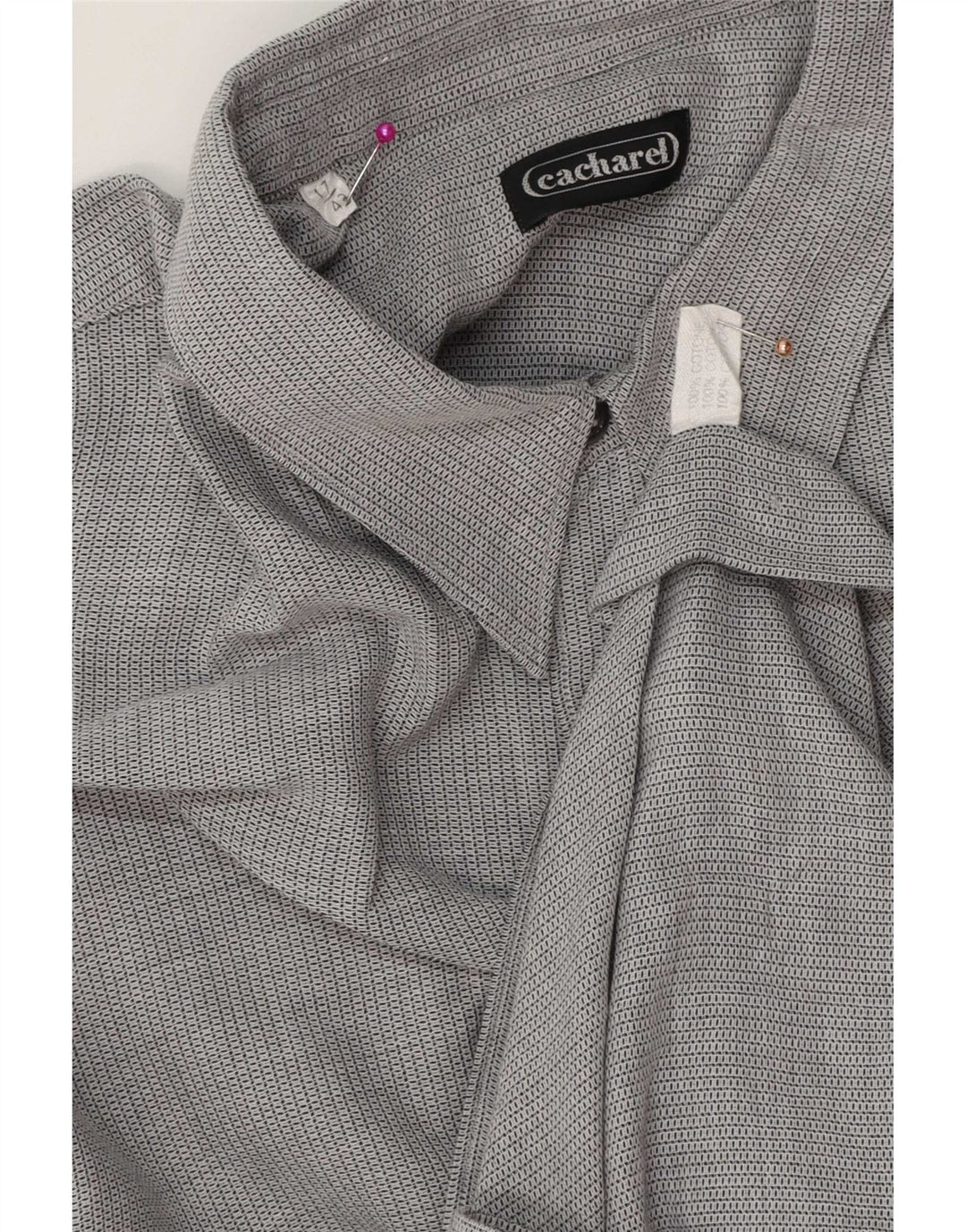 Мужская рубашка Cacharel, размер 43 17 XL, серая, хлопок