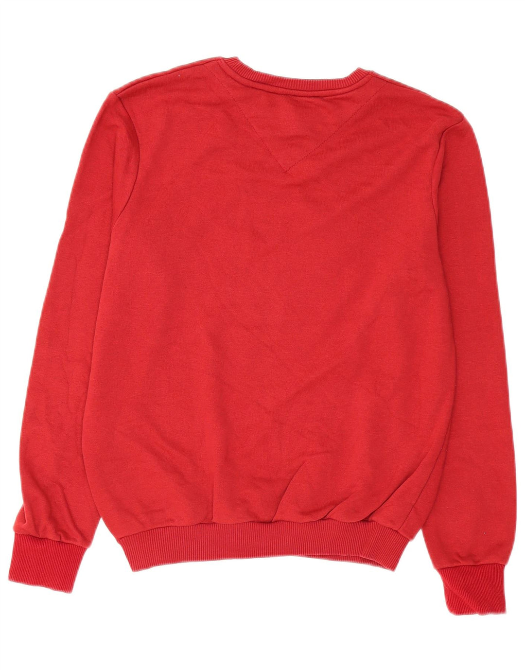 TOMMY HILFIGER Womens Oversized Graphic Sweatshirt Jumper UK 10 Small Red