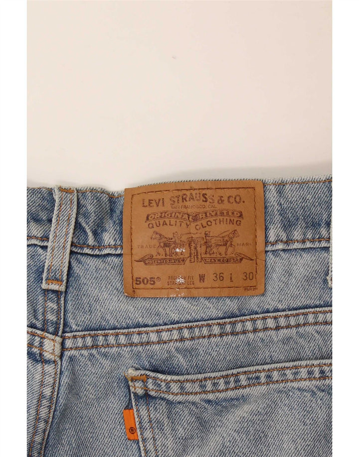Мужские прямые джинсы Levi's 505 W36 L30 синие, хлопок