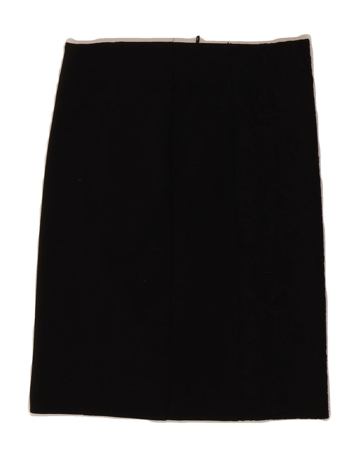 ZARA Womens Straight Skirt Small W26 Black Cotton Vintage Zara and Second-Hand Zara from Messina Hembry 