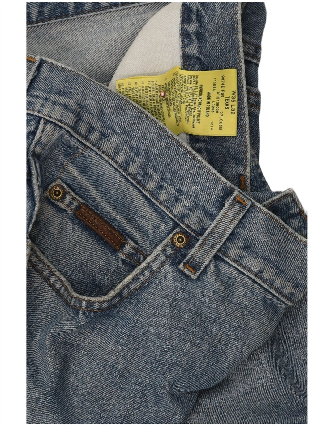 Мужские прямые джинсы Wrangler Texas W35 L29, синий хлопок